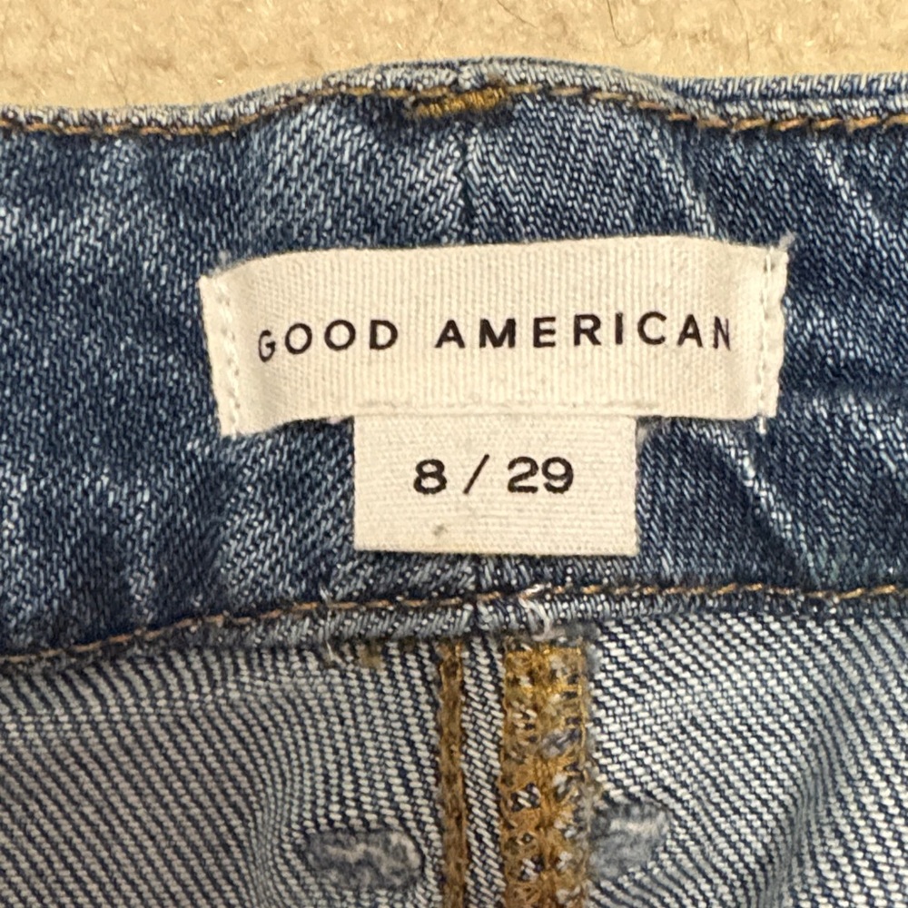 Good American Blue Boyfriend Jeans - Picture 2 of 2